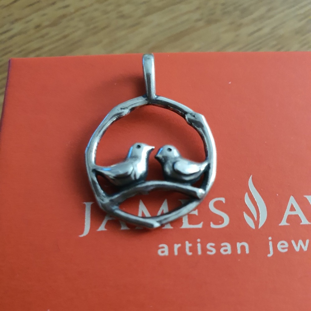 Retired James Avery Lovebirds Pendant